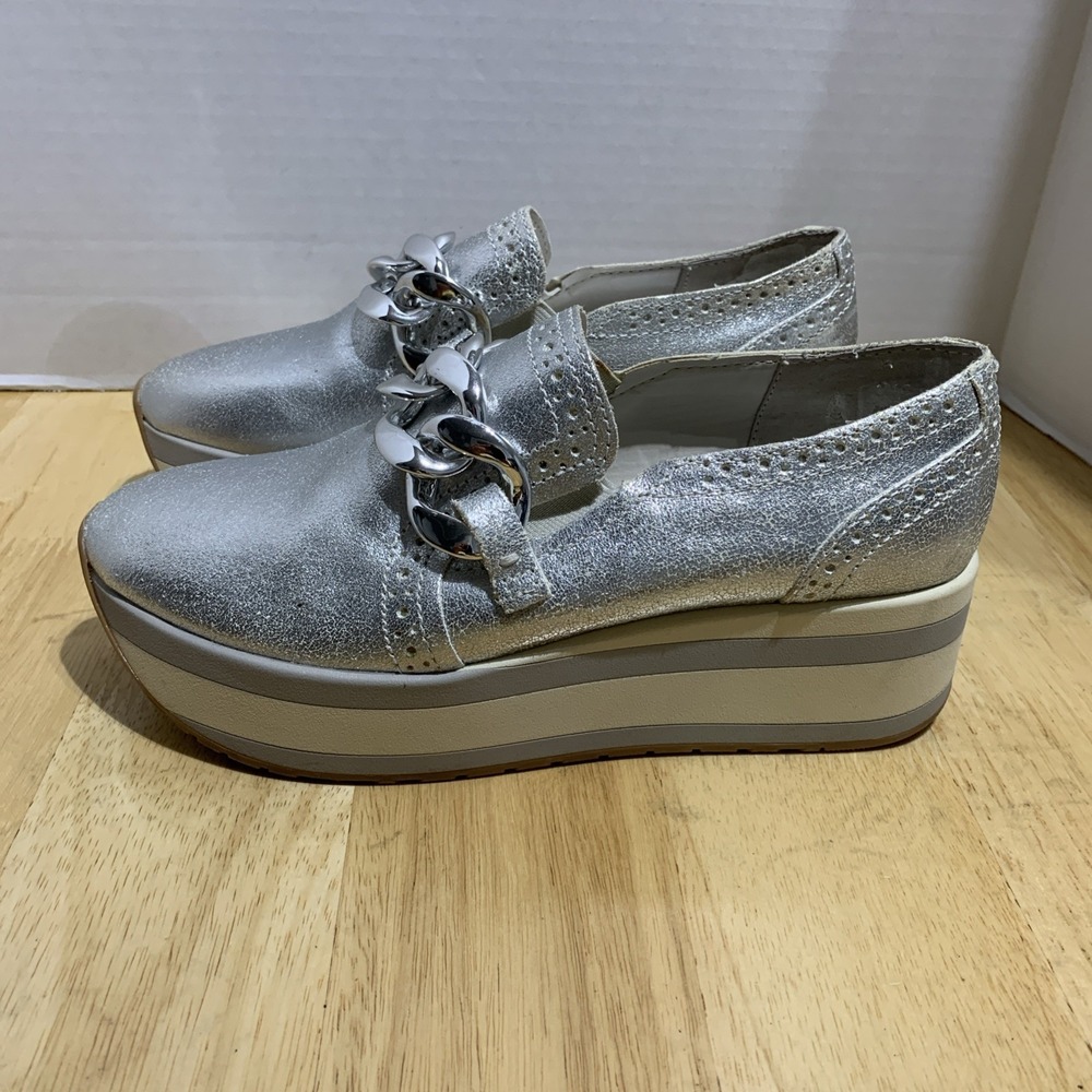 Dolce Vita Shoes | Dolce Vita Jhenee Sneakers- (sliver metallic suede) size 6.5